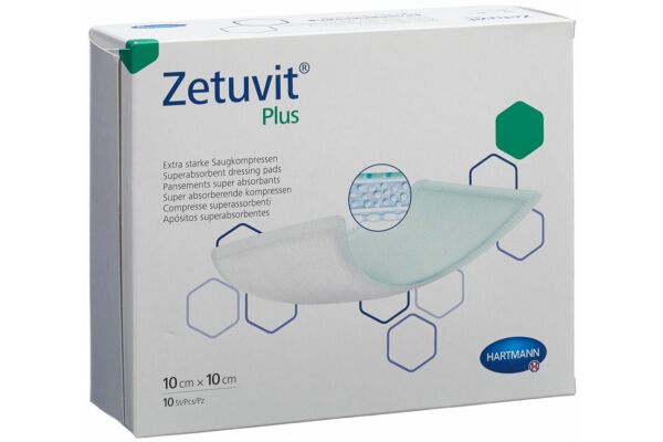 Zetuvit Plus compresse absorbante 10x10cm 10 pce