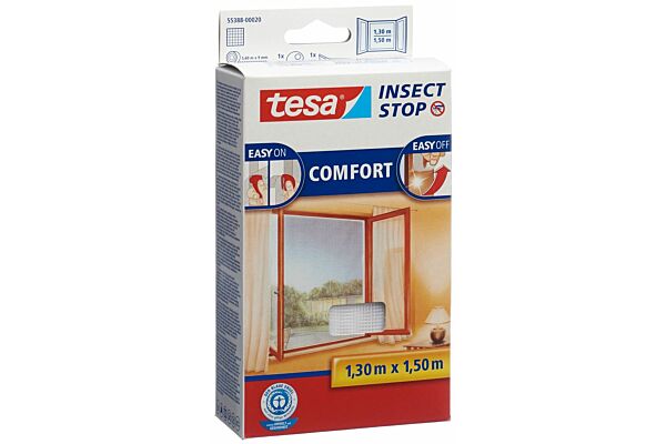 TESA COMFORT moustiquaire fenêtre 1.3x1.5m blanc