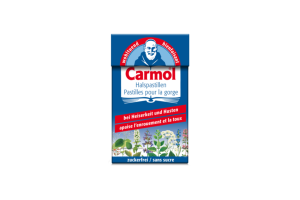 Carmol Halspastillen zuckerfrei 12 x 45 g