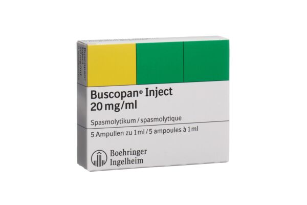 Buscopan Inject sol inj 20 mg/ml 5 amp 1 ml