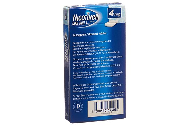 Nicotinell Gum 4 mg cool mint 24 Stk