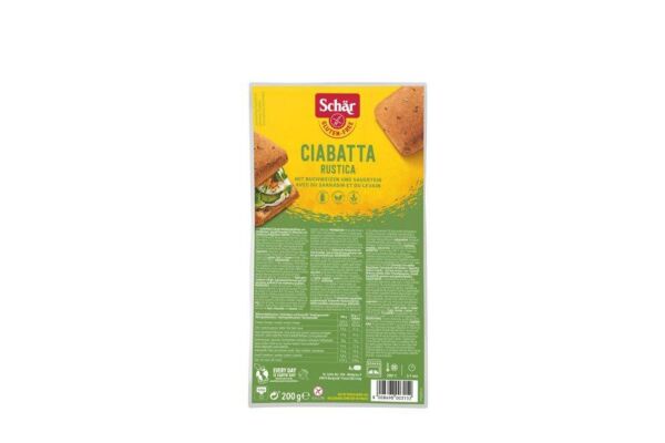 SCHÄR ciabatta rustica sans gluten 4 x 50 g