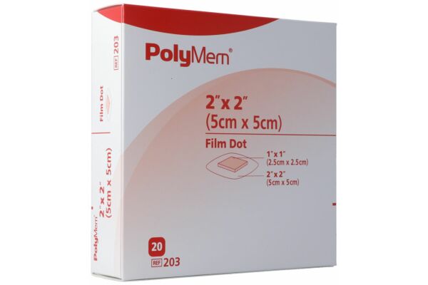 PolyMem Adhesive Film Dressing 5x5cm 20 pce