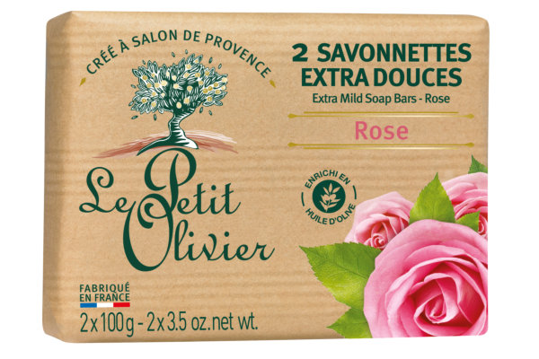 Le Petit Olivier savonnette extra douce rose 2 x 100 g