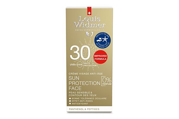 Louis Widmer sun protection face SPF30 sans parfum 50 ml