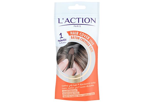 L'ACTION COSMETIQUE bâtonnet cheveux gris brun