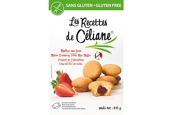 Céliane Mini-Muffins Erdbeerfüllung glutenfrei 210 g