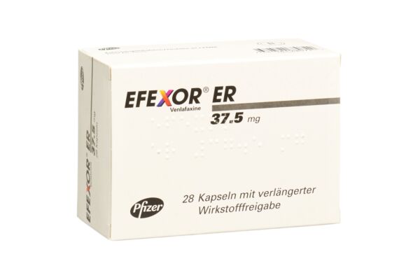 Efexor ER caps 37.5 mg à liberation prolongée du principe actif 28 pce
