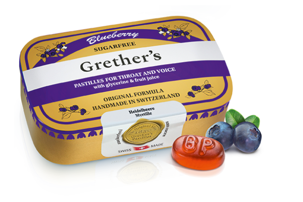 Grethers Blueberry Pastillen ohne Zucker 110 g