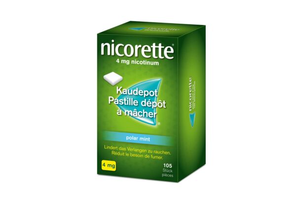 Nicorette Polar Mint pastilles dépôt à mâcher 4 mg 105 pce