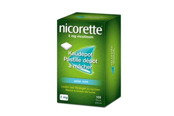 Nicorette Polar Mint pastilles dépôt à mâcher 2 mg 105 pce