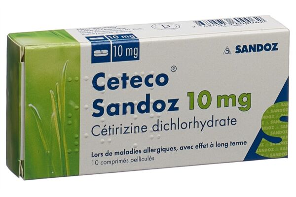 Ceteco Sandoz cpr pell 10 mg 10 pce