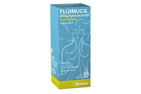 Fluimucil Erkältungshusten Sirup 100 mg/5ml Himbeer 100 ml