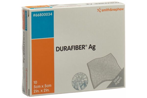 Durafiber AG Wundauflage 5x5cm steril 10 Stk
