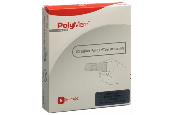 PolyMem Finger/Toe Dressing Silver M 6 pce