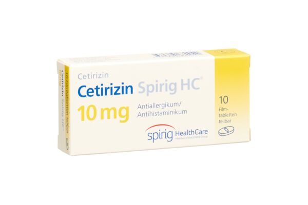 Cétirizine Spirig HC cpr pell 10 mg 10 pce
