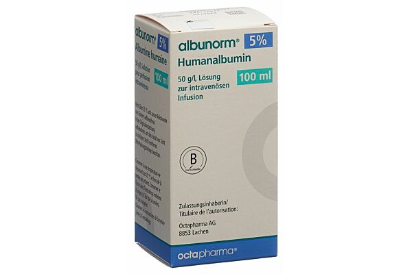 Albunorm 5 % Inf Lös 5 g/100ml 100ml Glasflasche