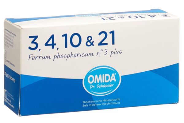 Omida Schüssler Nr3 Ferrum phosphoricum plus Plv Btl 12 Stk