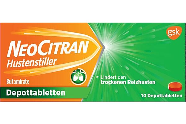 NeoCitran Antitussif cpr dépôt 50 mg 10 pce
