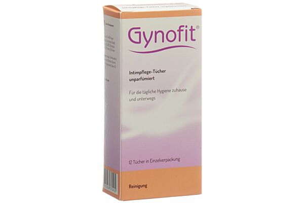 Gynofit lingettes intimes à l'acide lactique non parfumées 12 pce