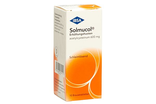 Solmucol Erkältungshusten Brausetabl 600 mg Ds 10 Stk