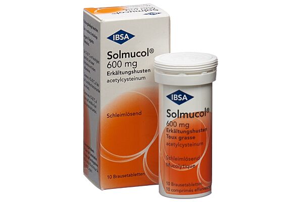 Solmucol toux grasse cpr eff 600 mg bte 10 pce