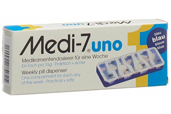 Medi-7 pilulier semainier uno 7 jours bleu