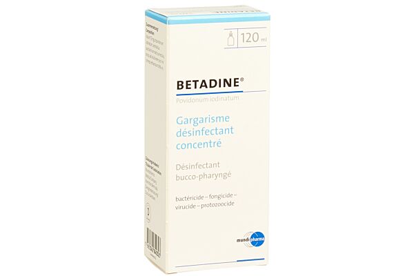 Betadine gargarisme concentré désinfectant liq fl 120 ml