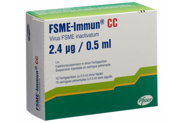 FSME-Immun CC Inj Susp ohne Nadel 10 Fertspr 0.5 ml