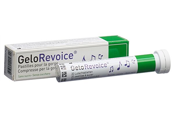 GeloRevoice pastilles pour la gorge cassis-menthol 20 pce