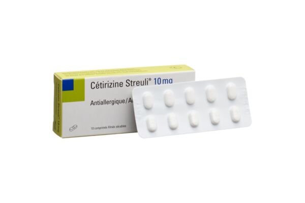 Cétirizine Streuli cpr pell 10 mg 10 pce