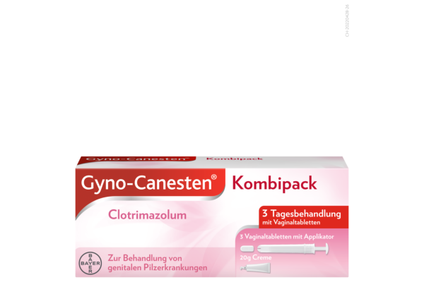 Gyno-Canesten Combipack 3 vaginalettes et 20 g crème