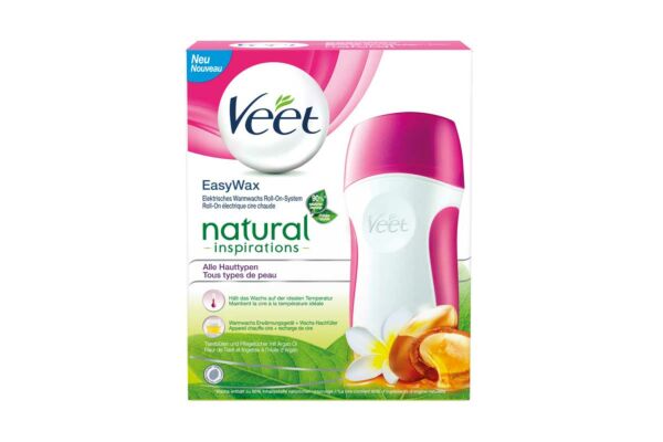 Veet EasyWax roll-on set sensitive cire chaude natural