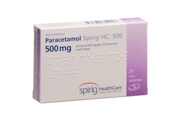 Paracétamol Spirig HC cpr pell 500 mg 20 pce à petit prix
