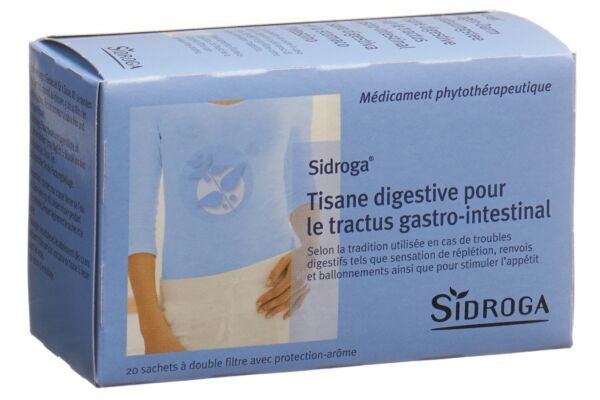 Sidroga tisane digestive pour le tractus gastro-intestinal 20 sach 1.5 g