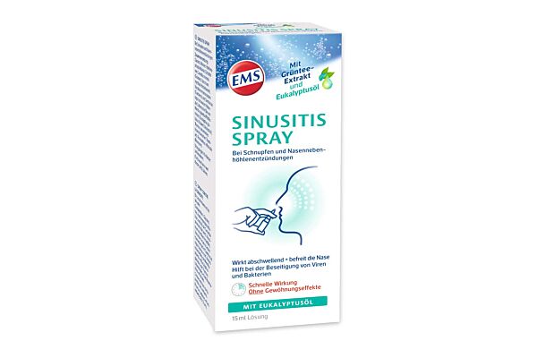 EMS spray contre la sinusite avec essence d'eucalyptus 15 ml
