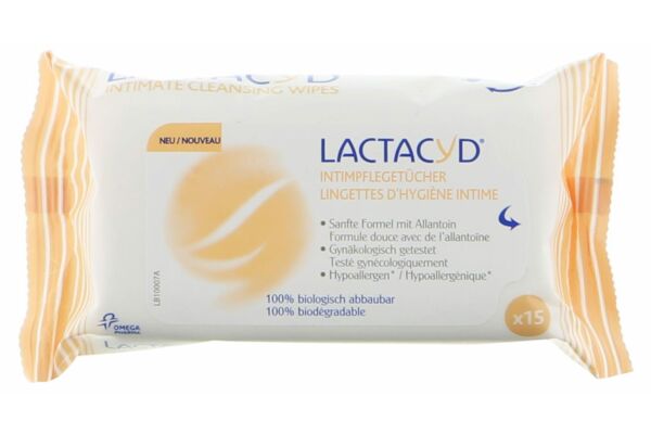 Lactacyd lingettes hygiène intime 15 pce