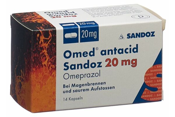 Omed antacid Sandoz caps 20 mg 14 pce