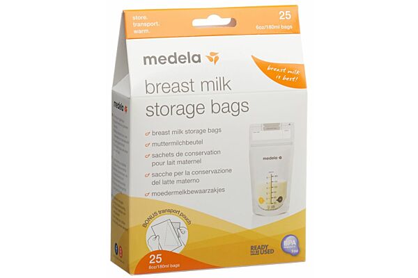 Sachets de congélation lait maternel, 25 sachets