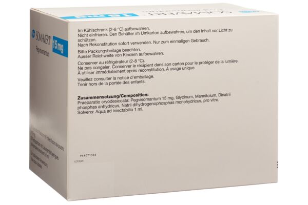 Somavert Trockensub 15 mg mit Solvens (Fertigspritze) 30 Stk