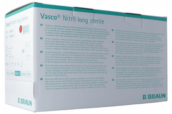 Vasco Nitril Untersuchungs-Handschuhe M long steril ungepudert 50 Paar