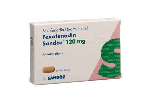 Fexofénadine Sandoz cpr pell 120 mg 10 pce