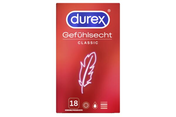 Durex Gefühlsecht Classic Präservativ 18 Stk