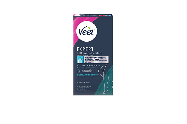 Veet cire froide bande jambe & corps sensitive 10 x 2 pce