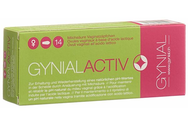 Gynial Activ ovules vaginaux à base d'acide lactique 14 pce