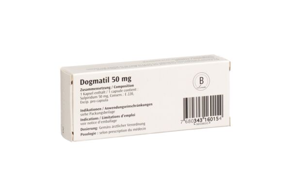 Commander Dogmatil caps 50 mg 30 pce sur ordonnance | SUN STORE