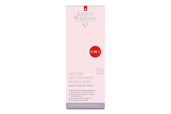 Louis Widmer lotion nettoyant micellaire sans parfum 200 ml