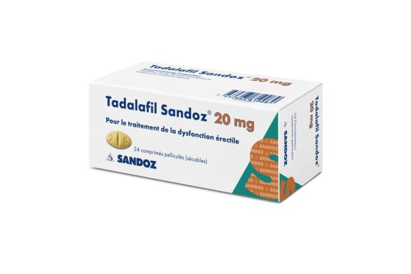 Ordinare online Tadalafil Sandoz Filmtabl 20 mg 24 Stk su ricetta
