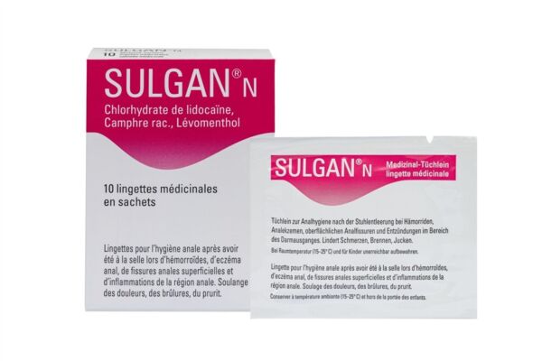 Sulgan-N lingettes médicinales en sachets 10 pce