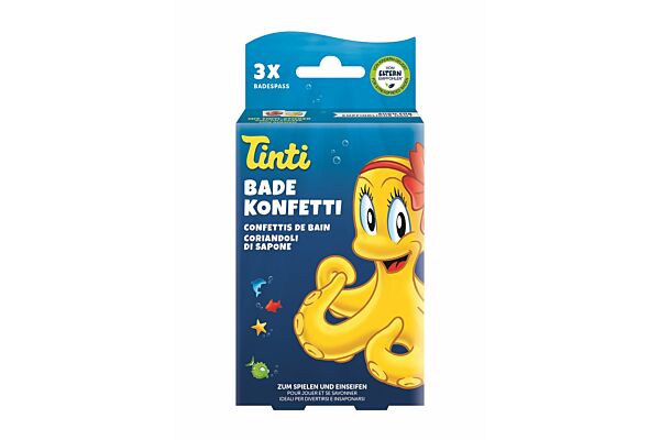 Tinti Confettis de bain boîte de 3 allemand/français/italien à